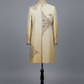 Men’s Beige Embroidered Sherwani Set – Luxury Indo-Western Wedding Outfit