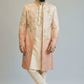 Abstract Ombre Affect Peach Open Jacket