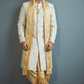 Pure raw silk traditional sherwani with zardozi work