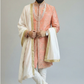 Peach Embroidered Kurta Set for Men with Dupatta – Wedding & Festive Wear