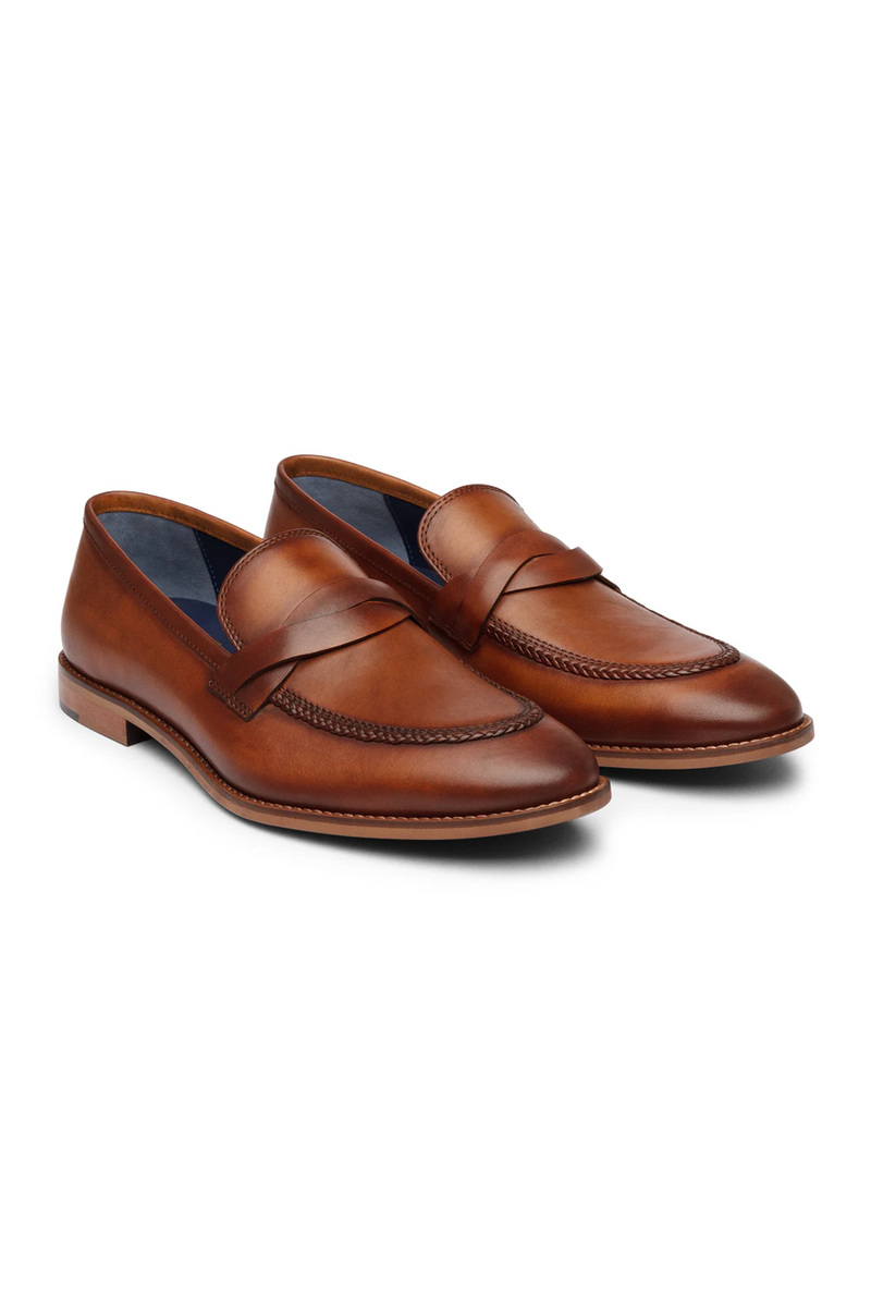 CULLMAN - TAN HANPAINTED LEATHER SHOES