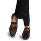 Brown Patent Brooch Loafers