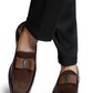 Brown Patent Brooch Loafers