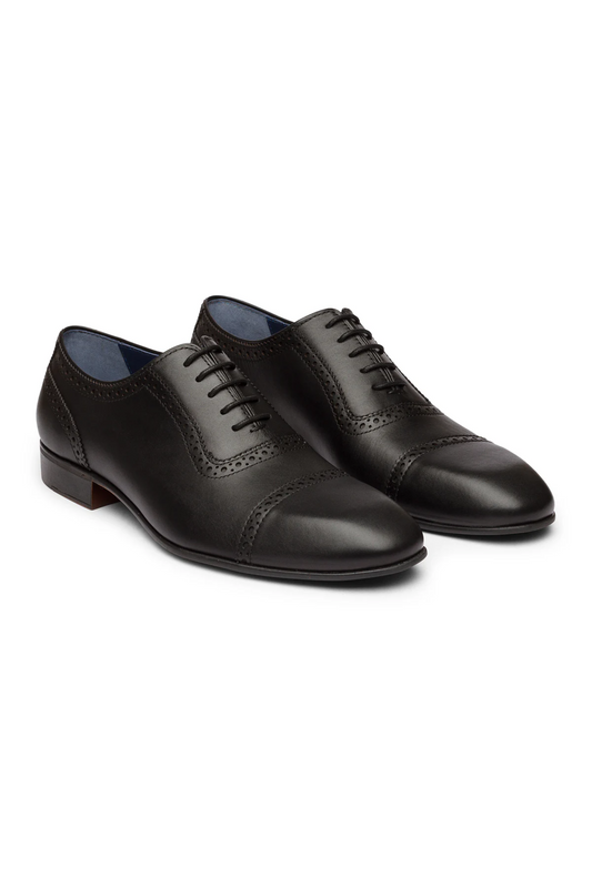 ATHENS - BLACK LEATHER SHOES
