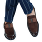 Brown Patent Brooch Loafers