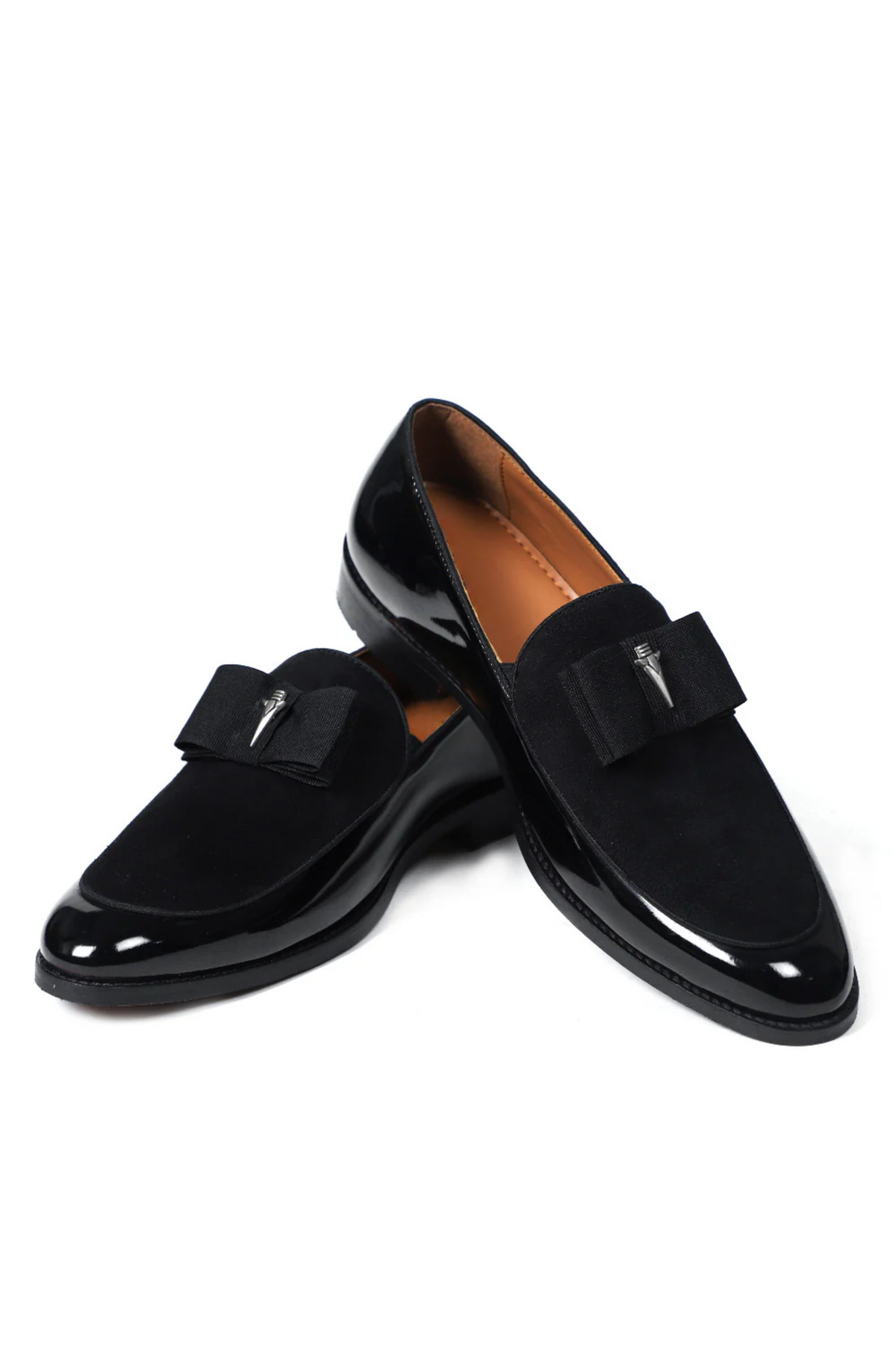Black Patent Brooch Loafers