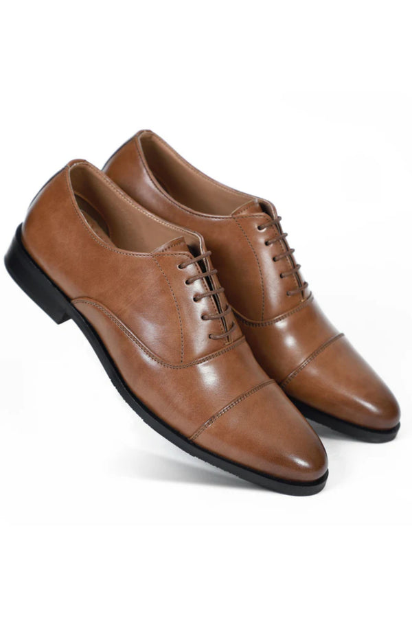 Burnish Brown Tan Oxford Shoes