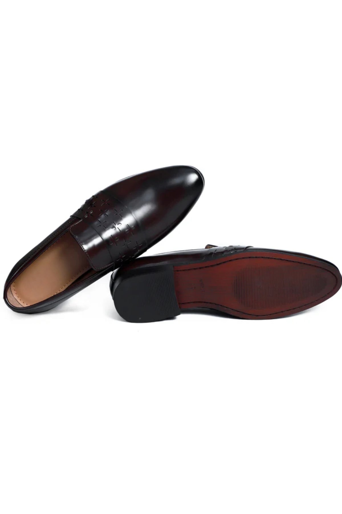 Wine Bodo Designer Vamp Loafers