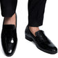 Black Patent Designer Vamp Loafers