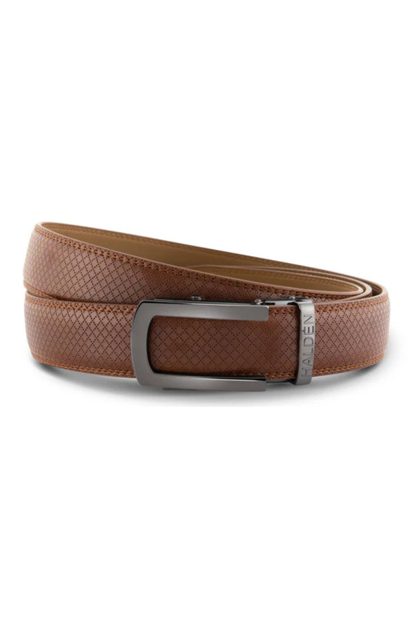 Theo Tan with classic buckle