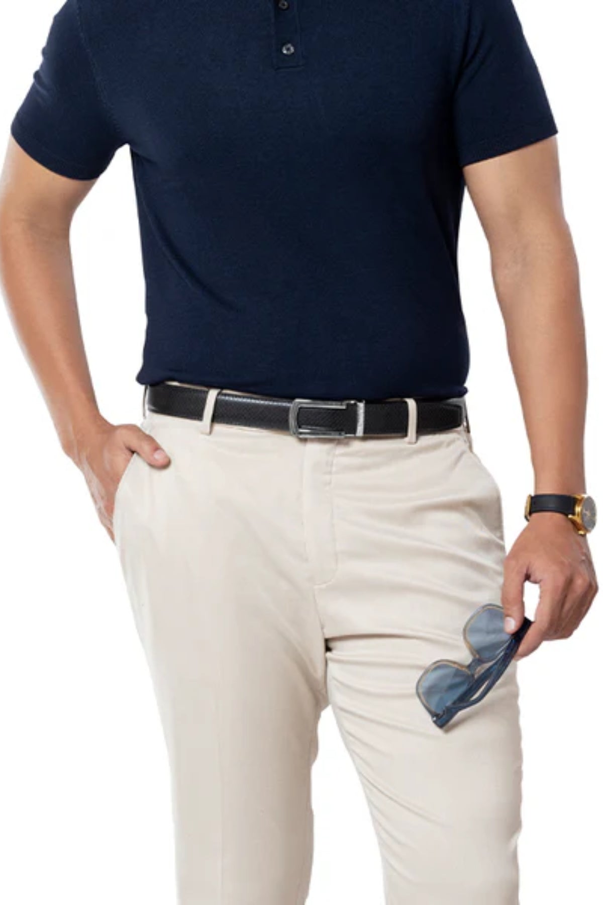 Theo Black with classic buckle