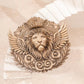 Regal Lion Crest Brooch