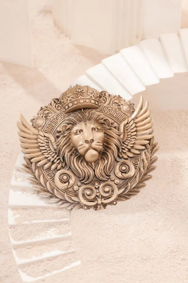 Regal Lion Crest Brooch