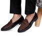 Brown Patent Dazzle Hooked Loafers