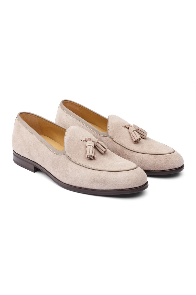 PETERSBURG - CREAM SUEDE LEATHER SHOES