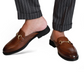 Tan Brown Horsebit Mule