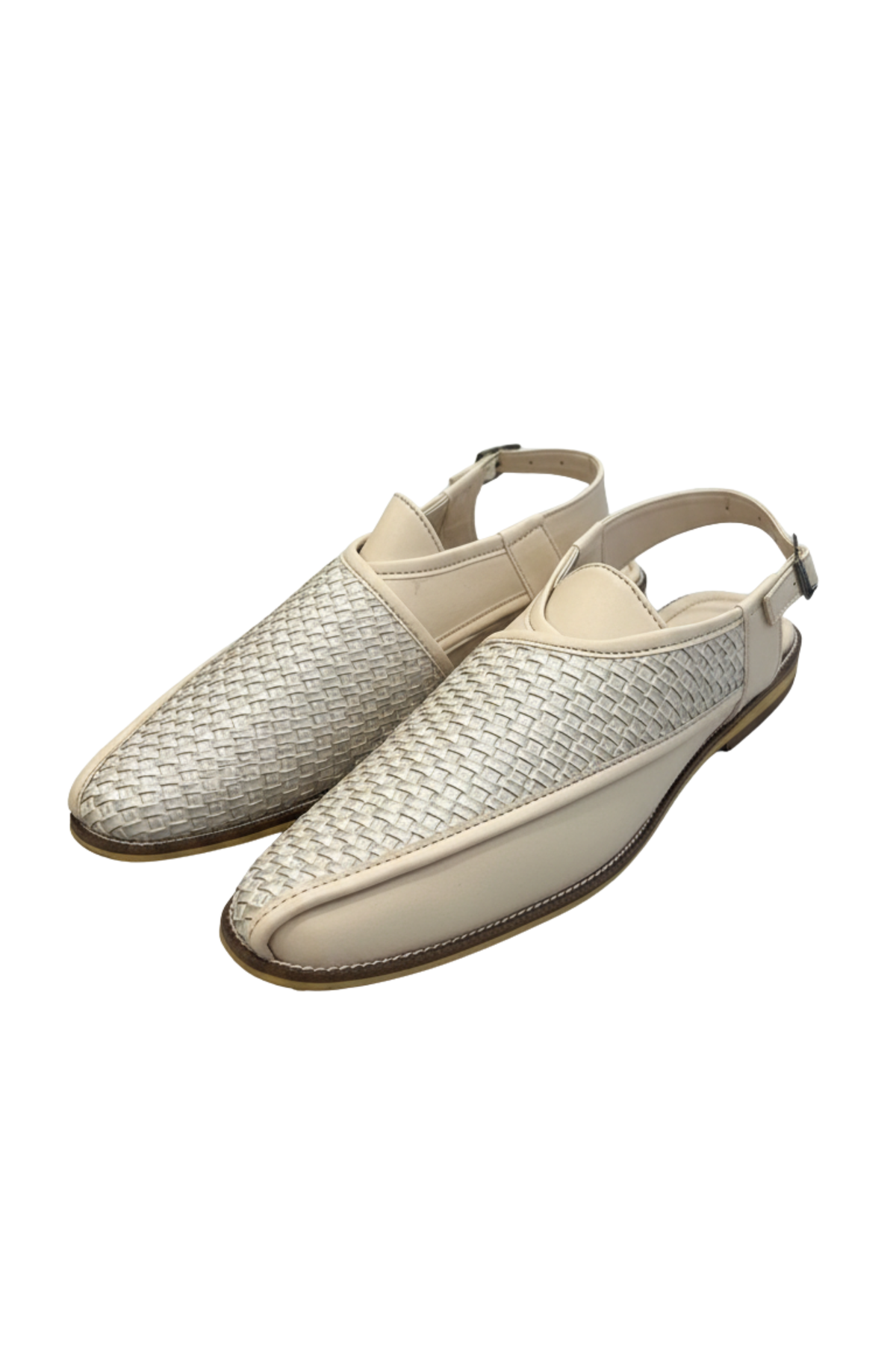 Ivory Textured Handmade Sandals