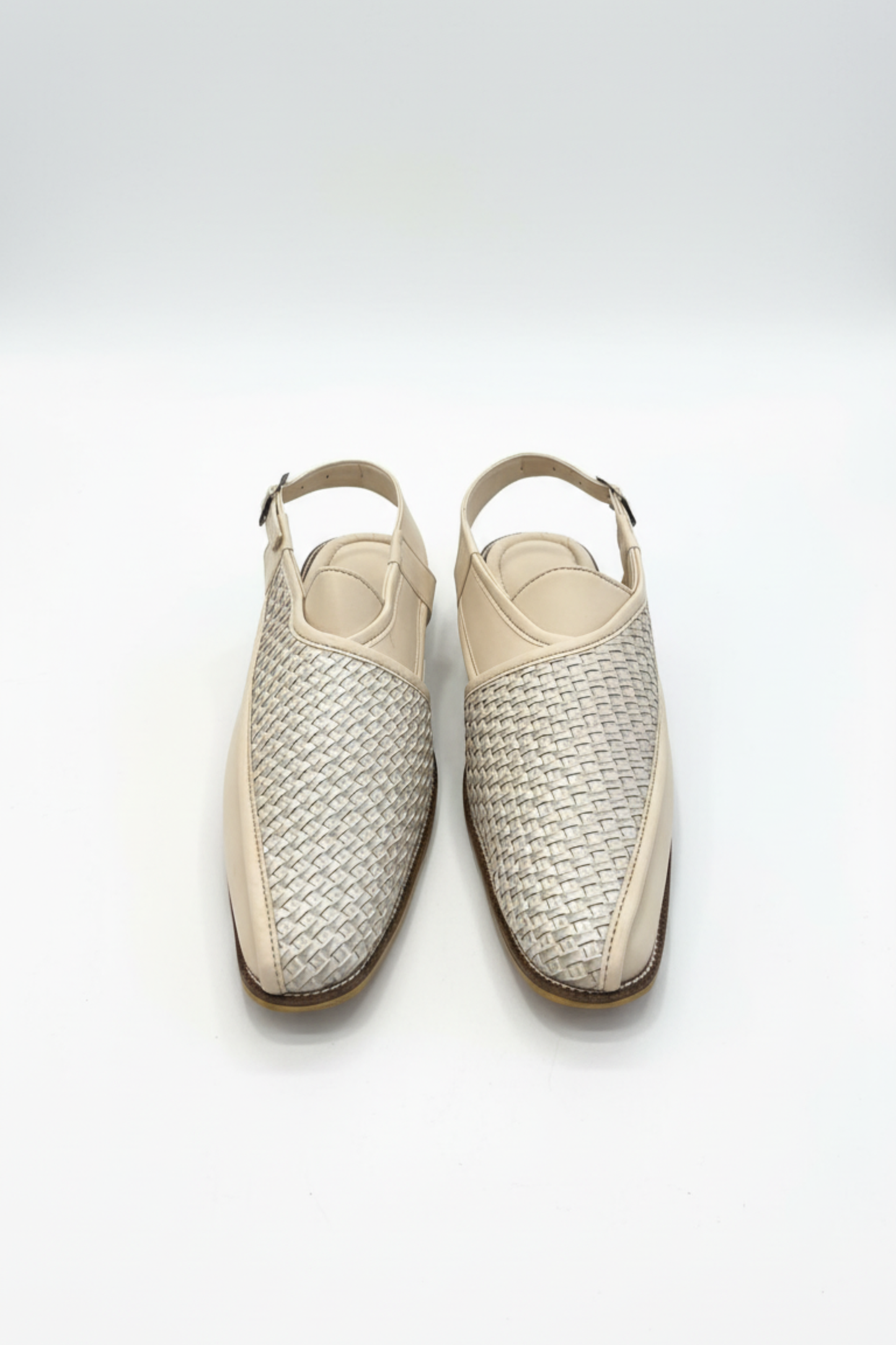 Ivory Textured Handmade Sandals