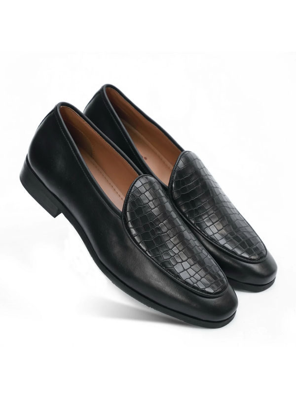 Black Exclusive Croco Loafers