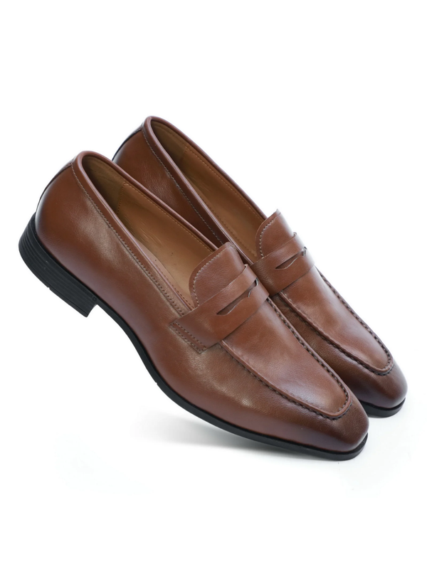 Tan Brown Evergreen Penny Loafer