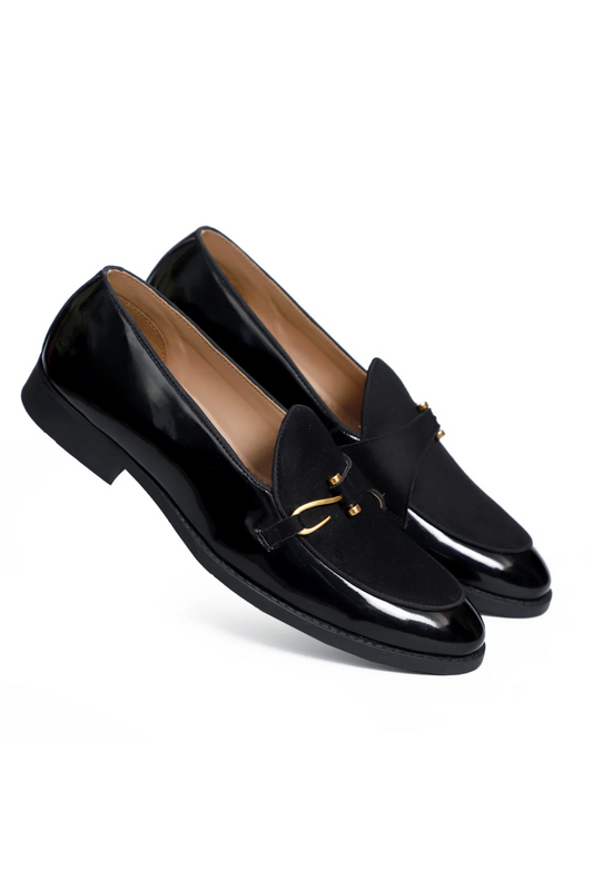 Black Patent Dazzle Hooked Loafers