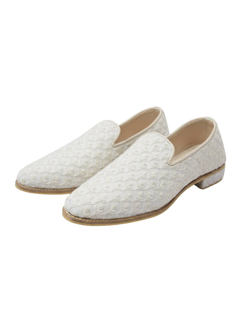 White Chikankari Joothi