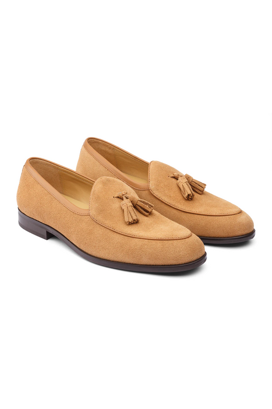 PETERSBURG - TAN SUEDE LEATHER SHOES