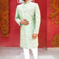 Green colour embroidered designer sherwani