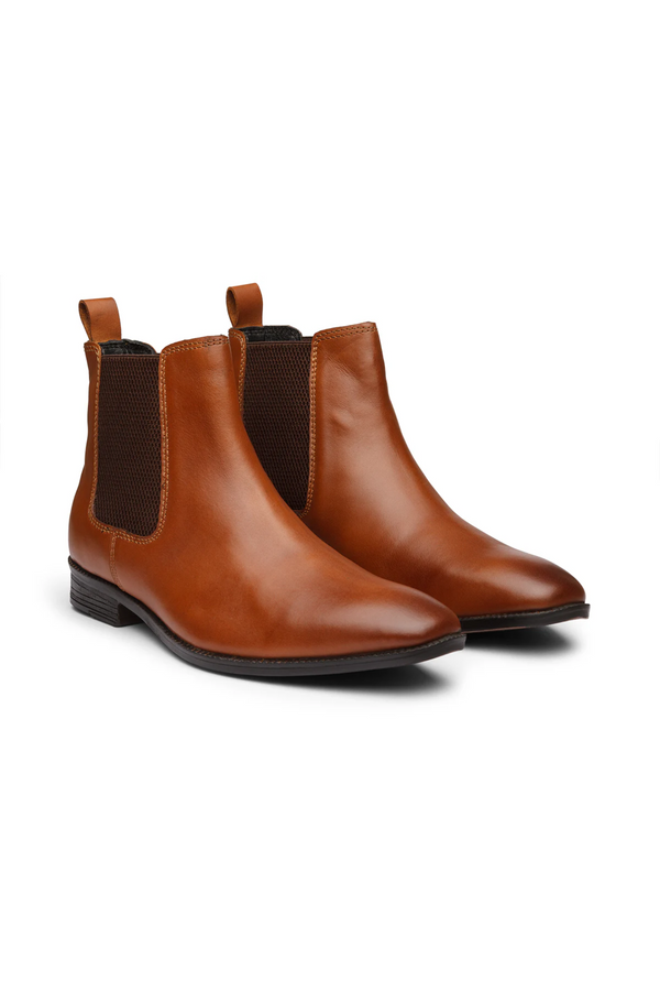 CHELSEA BOOTS - TAN LEATHER SHOES