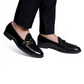 Black Patent Dazzle Hooked Loafers