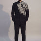 Black Embroidered Indo-Western Bandhgala Set for Men – Wedding & Party Wear