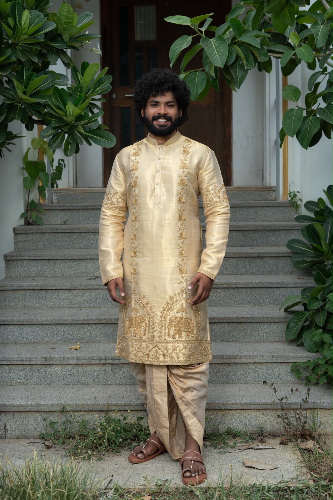 Elephant Embroidered Kurta for Men | Premium Designer Wedding & Festive Ethnic Wear