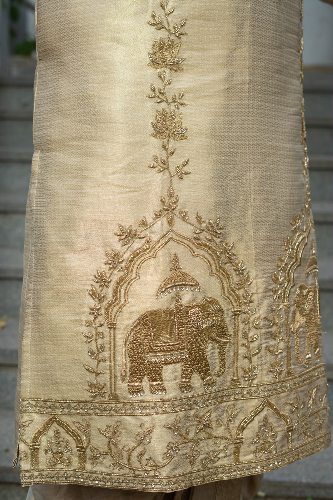 Elephant Embroidered Kurta for Men | Premium Designer Wedding & Festive Ethnic Wear