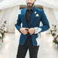 White Beaded Embellished Teal Green Tuxedo