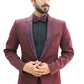 Wine Peak Lapelled Wool Crepe Tuxedo