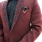 Wine Peak Lapelled Wool Crepe Tuxedo