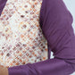 Wine Sadri Styled Textured Kurta