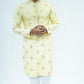 Yellow Floral embroided kurta