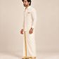 Ivory Cream Full Sleeve Embroidered Shirt (Traditional Elegance)
