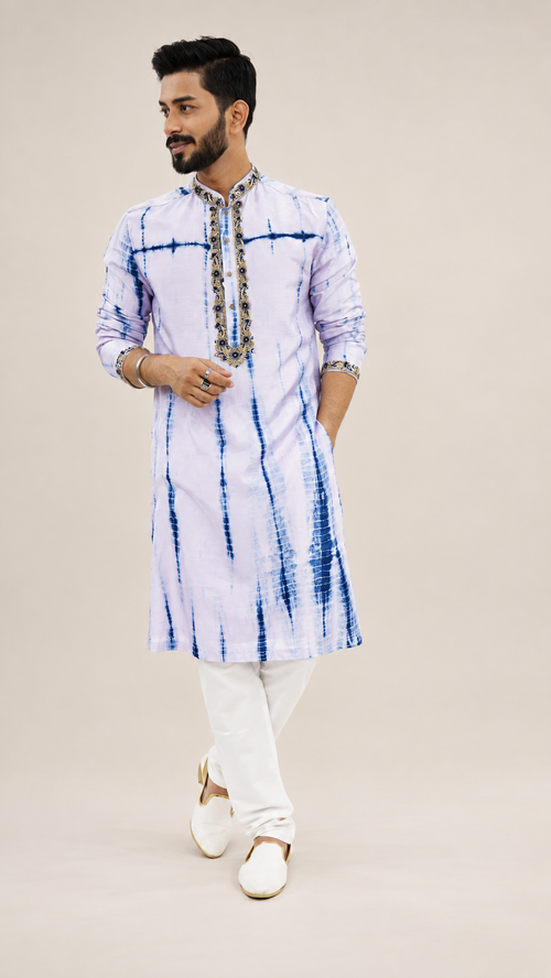 Purple Tie - Dye Kurta