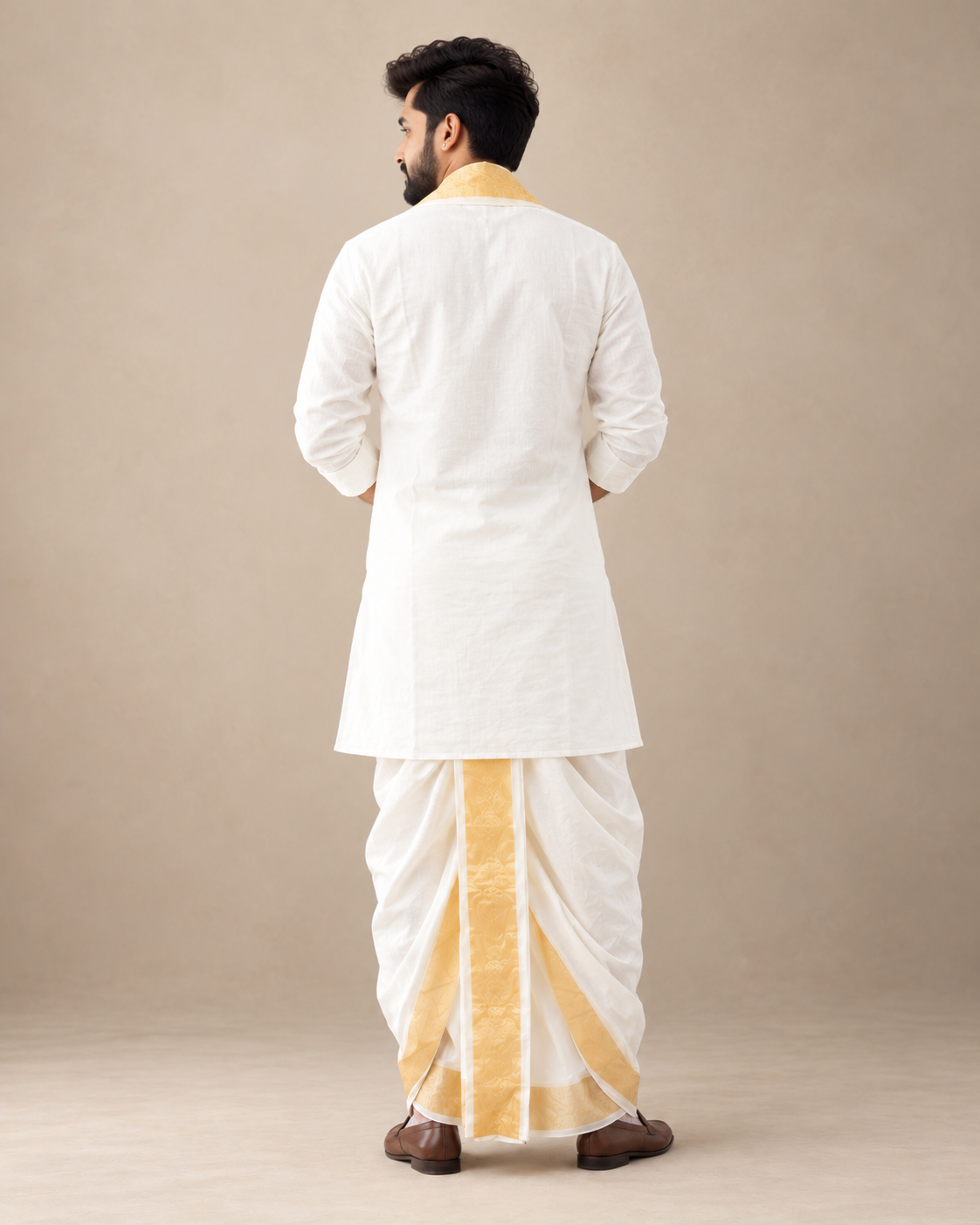 Semi Pattu Kurta-Pancha Set