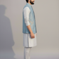 Powder Blue Nehru Jacket Kurta Set for Men – Wedding & Festive Wear