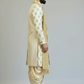 Mustard Yellow Sherwani with boota work